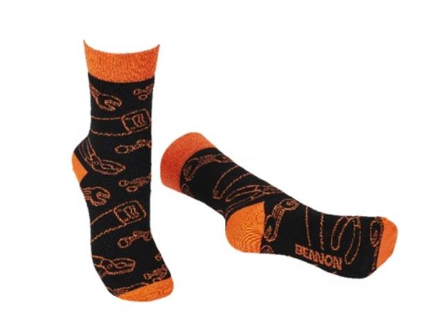 Bennonky Tool zokni 42-44 narancs-fekete 0904100067 Bennon